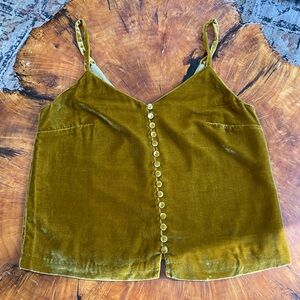 Madewell Gold Velvet Tank